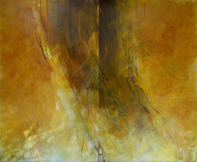 Colonne, Huile sur toile, 97 × 146 cm ( × 2)