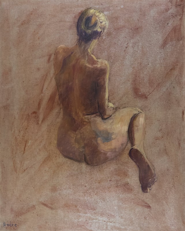 Dos de Stéphanie, Huile sur toile, 73 × 92 cm