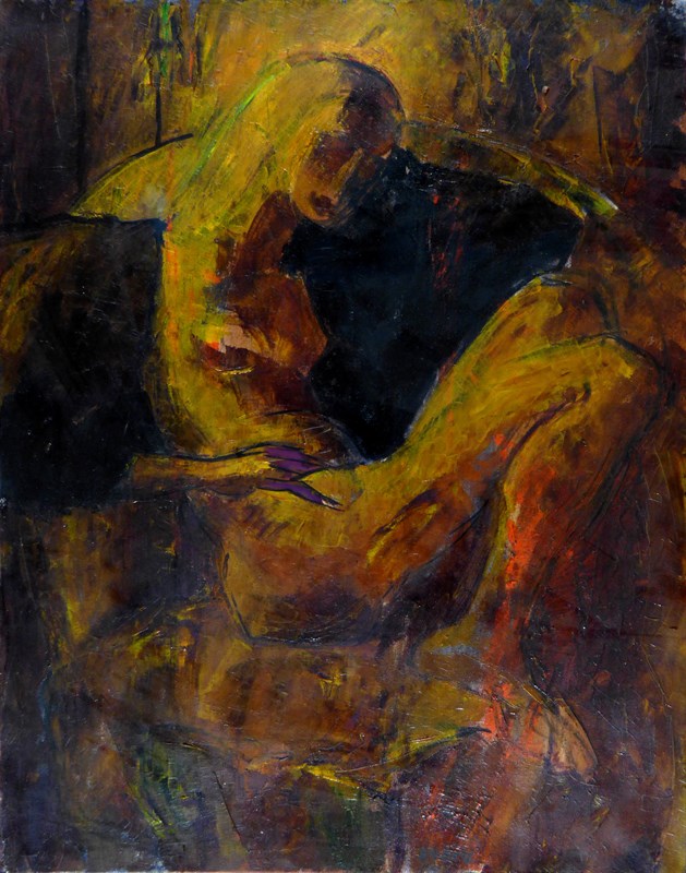 Femme d'or, Huile sur toile, 73 × 92 cm