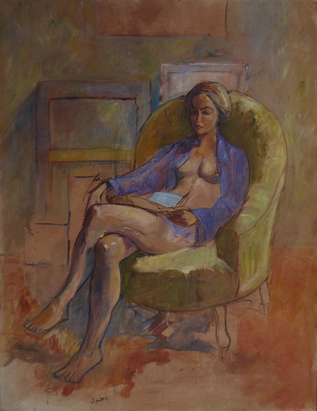 La lettre, Huile sur toile, 89 × 116 cm