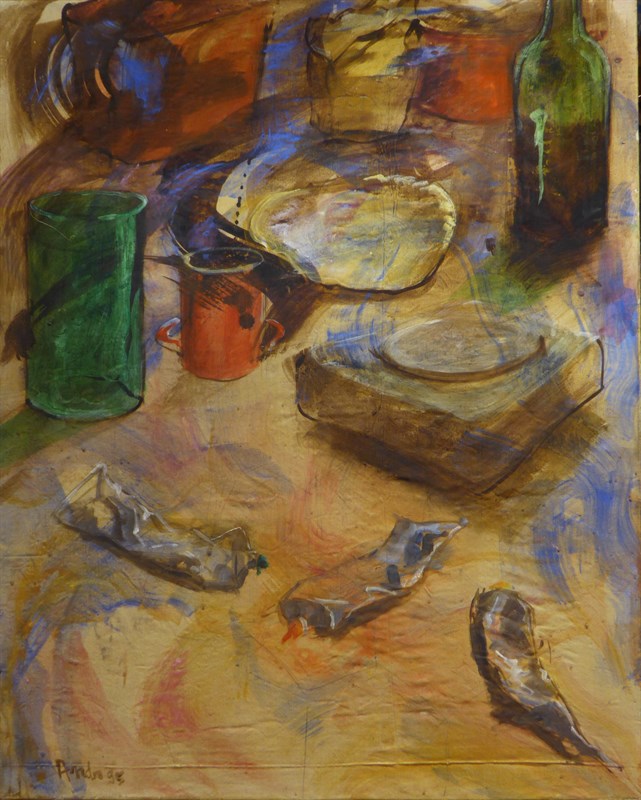 Trois tubes, Huile sur toile, 81 × 100 cm