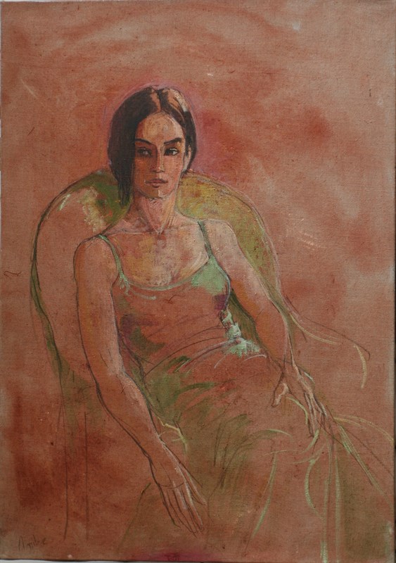Linda, Huile sur toile, 65 × 92 cm