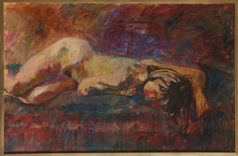 Sommeil, Huile sur toile, 62 × 95 cm