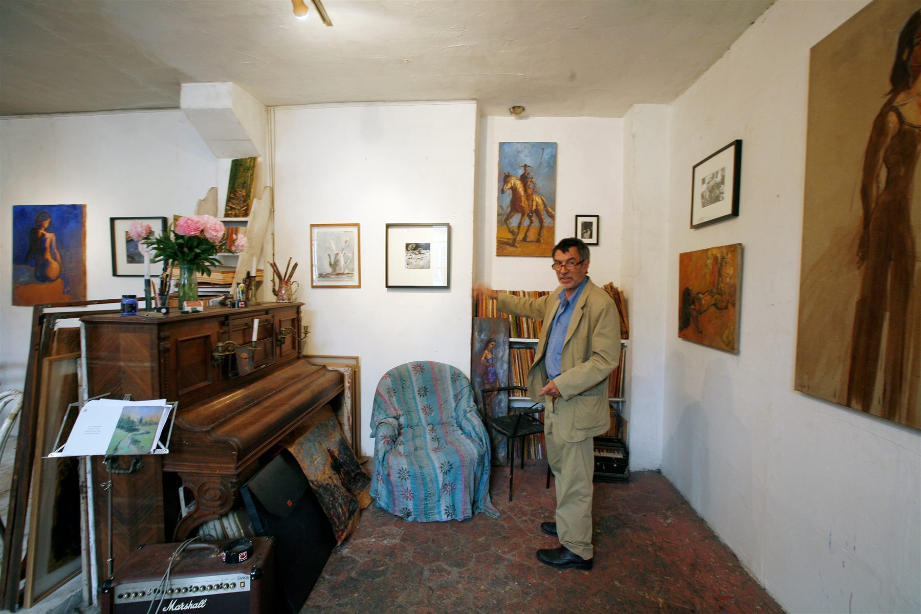 Jean-François Andre dans son atelier